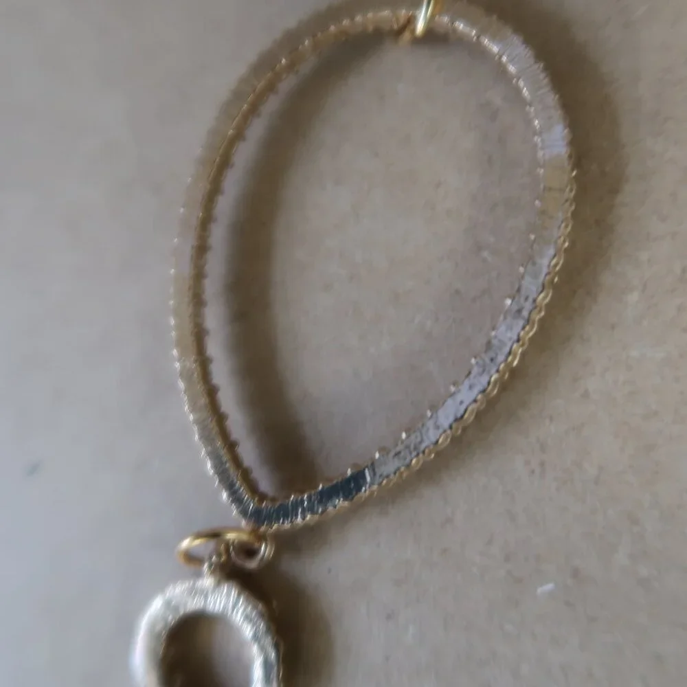 Vintage Rhinestone Pendant Lot 2 Pc Multicolor Crystal Cluster Statement Wear - Picture 6 of 15